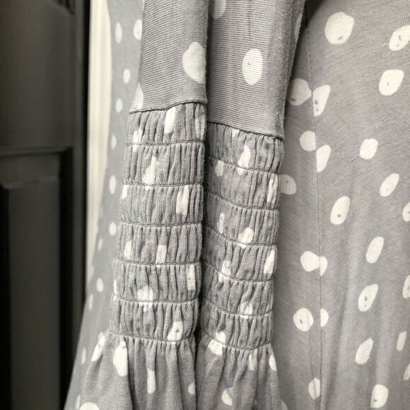 Agnes & Dora Womens Dress S Walker Jersey Midi Polka Dot Modest Church Fit Flare - Picture 3 of 7